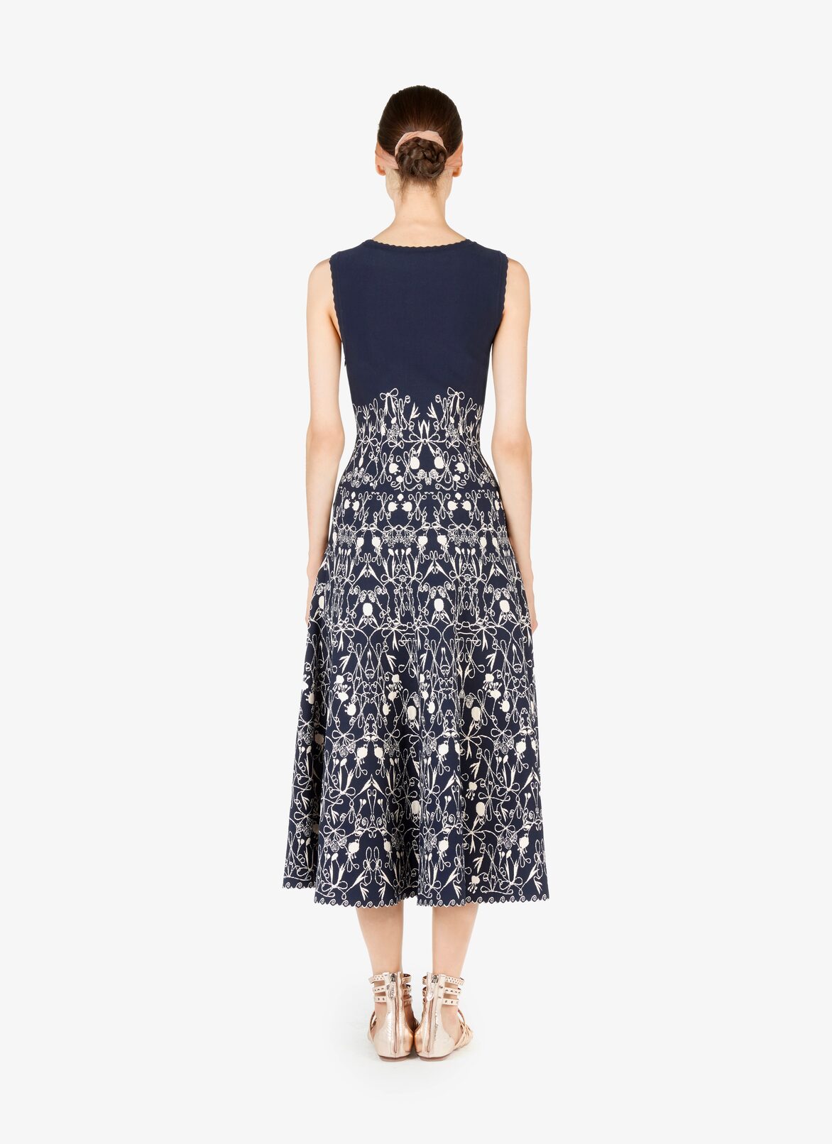 Long Dress ALAÏA BLUE/BEIGE LONG DRESS